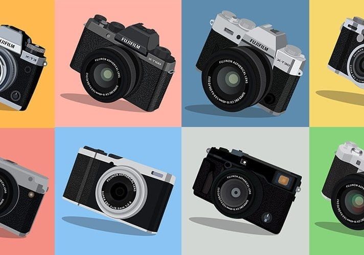 Esto es una foto de varias Cámaras Fujifilm Instax